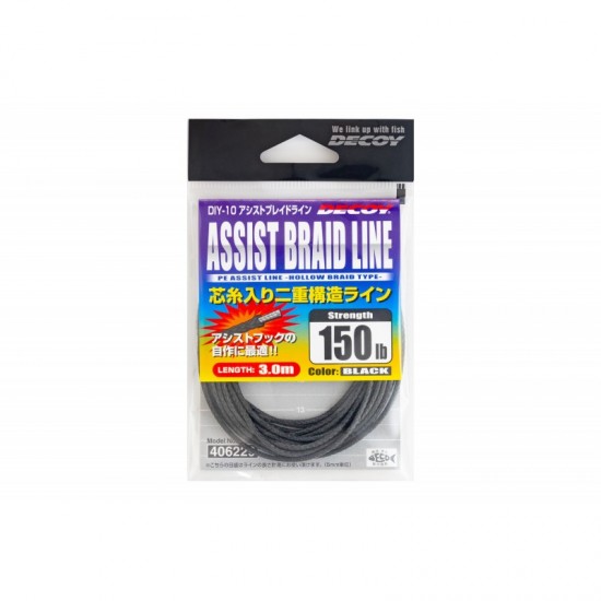 Assist braid line Decoy 3 mt 150 lb col Black