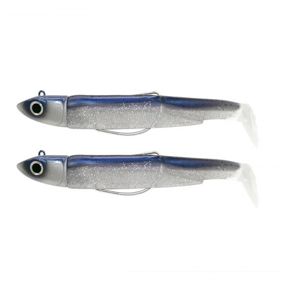 Fiiish Black Minnow Taglia 2 Mis 90 Doppio Combo Offshore 10 gr col Blue + Electric Blue