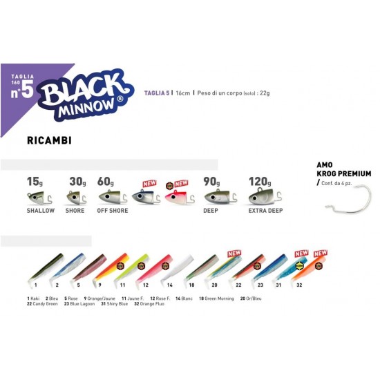 Fiiish Black Minnow Taglia N° 5 Mis 160 Testa piombata deep Fiiish Black Minnow Taglia N° 5 Mis 160 Testa piombata deep