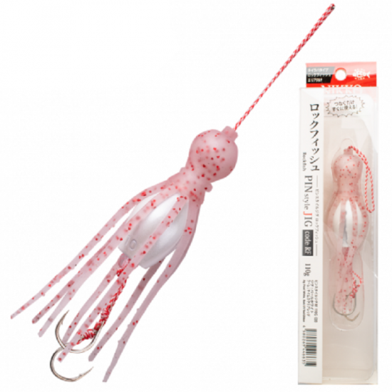 NIKKO PIN STYLE JIG CODE RF 110 gr col PEARL WHITE UV RED GLITTER