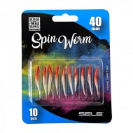 Artificiali siliconici Sele Spin Worm 40 mm col. Red Head (10 pz) Artificiali siliconici Sele Spin Worm 40 mm col. Red Head (10 pz)