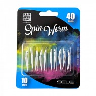 Artificiali siliconici Sele Spin Worm 40 mm col. White (10 pz) Artificiali siliconici Sele Spin Worm 40 mm col. White (10 pz)