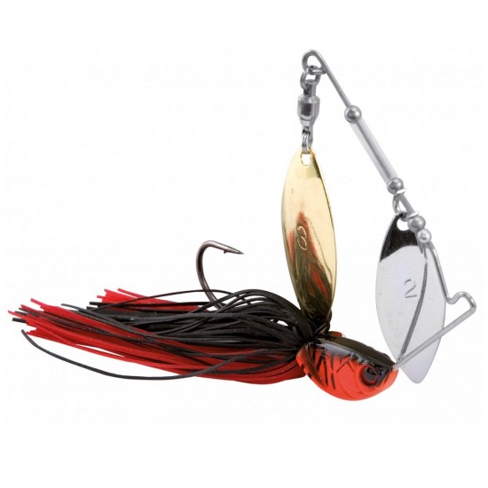 NOMURA DOUBLE SPINNER BAIT 14 gr col 718 BLACK RED NOMURA DOUBLE SPINNER BAIT 14 gr col 718 BLACK RED
