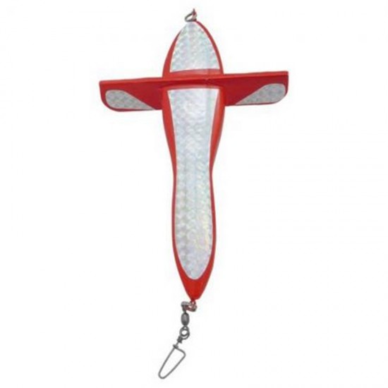 Aereoplanino in legno da traina 15 cm col. rosso