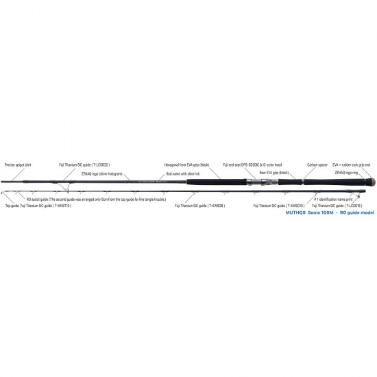 Canna da pesca Zenaq Defi Muthos Sonio 100M RG Series Canna da pesca Zenaq Defi Muthos Sonio 100M RG Series