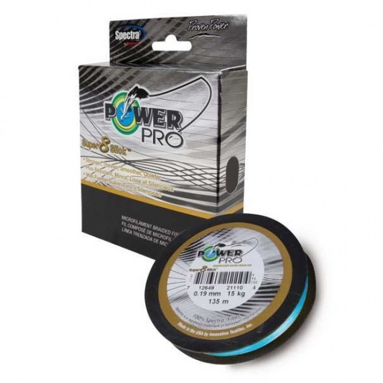 Trecciato Power Pro Super 8 Slick 135 mt 0.13 mm col marine blue Trecciato Power Pro Super 8 Slick 135 mt 0.13 mm col marine blue