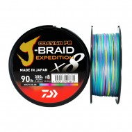 Trecciato Daiwa J-Braid Expedition x8 Multicolor 300 mt 0.18 mm