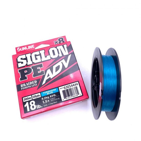 Trecciato Sunline Siglon ADV X8 Turquise Blue 300 mt PE 2.5 Trecciato Sunline Siglon ADV X8 Turquise Blue 300 mt PE 2.5