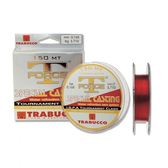 Trabucco T-Force Special Casting 150 mt 0.35 mm Monofilo Trabucco T-Force Special Casting 150 mt 0.35 mm col rosso