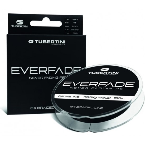 Trecciato Tubertini Everfade Black X8 150 mt 0.08 mm Trecciato Tubertini Everfade Black X8 150 mt 0.08 mm