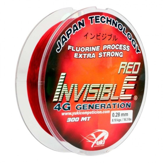 Yuki Invisible Red 300 mt 0.18 mm Yuki Invisible Red 300 mt 0.18 mm