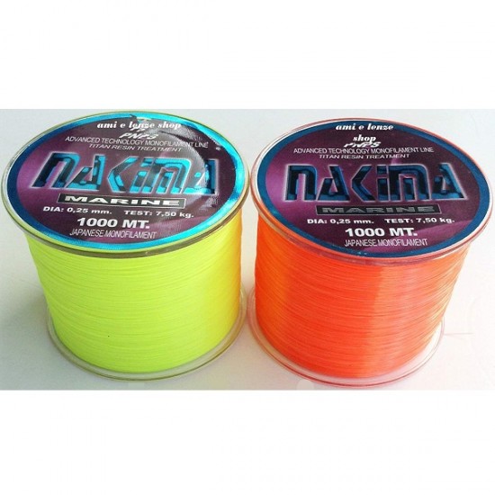Monofilo Leader Line Nakima 800 mt 0.40 mm Giallo Fluo