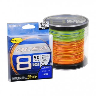 Trecciato Shimano Ocea Braid X8 400 mt 0.20 mm Trecciato Shimano Ocea Braid X8 400 mt 0.20 mm
