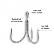 Akami Treble Hook TRX-46 mis 12 conf da 6 pz