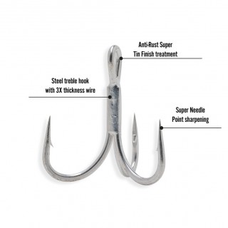Akami Treble Hook TRX-46 mis 10 conf da 6 pz Akami Treble Hook TRX-46 mis 10 conf da 6 pz