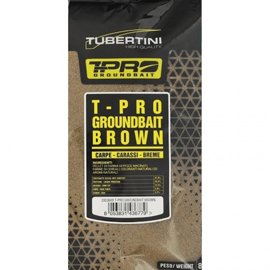 PASTURA TUBERTINI T-PRO GROUNDBAIT BROWN 800 gr PASTURA TUBERTINI T-PRO GROUNDBAIT BROWN 800 gr