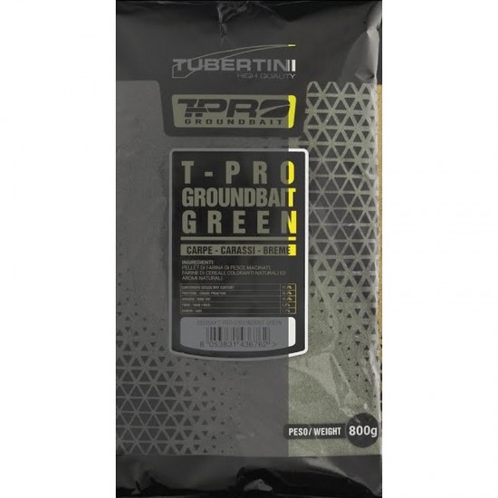 PASTURA TUBERTINI T-PRO GROUNDBAIT GREEN 800 gr PASTURA TUBERTINI T-PRO GROUNDBAIT GREEN 800 gr