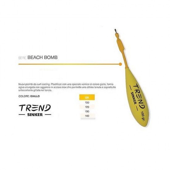 Trend piombo con astina col giallo 120 gr (conf da 1 pz) Trend piombo con astina col giallo 120 gr (conf da 1 pz)