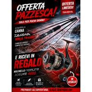 Canna Daiwa Ninja Travel 80H 2.40 mt 15-40 gr + Mulinello Josuke 4000 IN REGALO Canna Daiwa Ninja Travel 80H 2.40 mt 15-40 gr + Mulinello Josuke 4000 IN REGALO