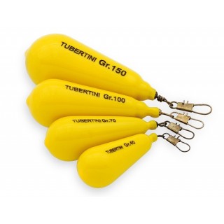 Tubertini piombo a pera giallo plastificato VLP 60 gr (conf da 2 pz) Tubertini piombo a pera giallo plastificato VLP 60 gr (conf da 2 pz)