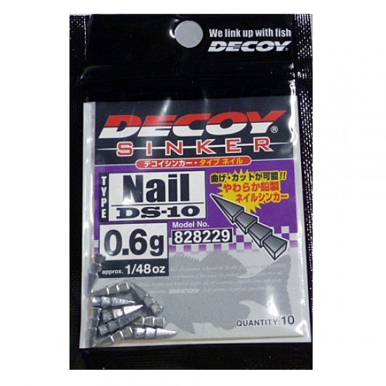Decoy DS-10 sinker type nail 1.2 gr conf da 8 pz