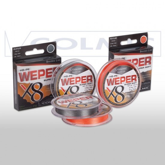 Trecciato Colmic Weper X8 274 mt 0.16 mm col orange Trecciato Colmic Weper X8 274 mt 0.16 mm col orange