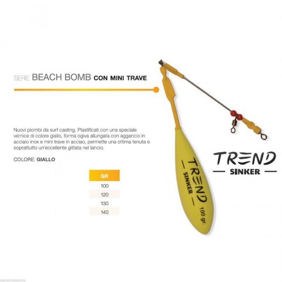 Trend piombo con astina e mini trave col giallo 120 gr (conf da 1 pz) Trend piombo con astina e mini trave col giallo 120 gr (conf da 1 pz)