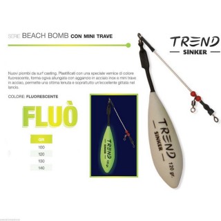 Trend piombo con astina e mini trave col fluò 130 gr (conf da 1 pz) Trend piombo con astina e mini trave col fluò 130 gr (conf da 1 pz)