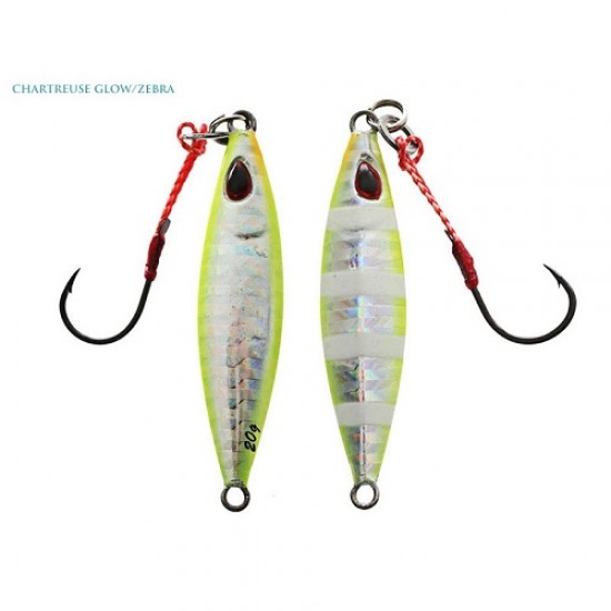 JIG STORM GOMOKU KOIKA 150 GR COL UV CHARTREUSE GLOW ZEBRA DOUBLE FACE JIG STORM GOMOKU KOIKA 150 GR COL UV CHARTREUSE GLOW ZEBRA DOUBLE FACE