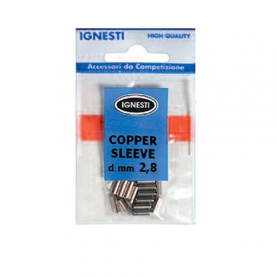 COPPER SLEEVE ATTACCHI PER CAVETTO D' ACCIAIO IGNESTI SIZE 1,8 CONF DA 12 PZ