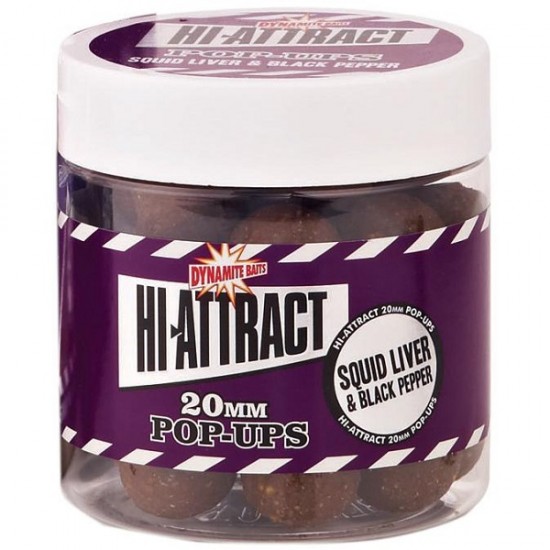 Boiles Pop-up Dynamite Bait Squid Live e Black Pepper 15 mm Boiles Pop-up Dynamite Bait Squid Live e Black Pepper 15 mm